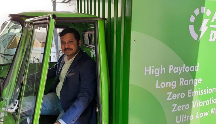 Prasad Sreeram, Founder & CEO, COGOS with their brand new EV fleet